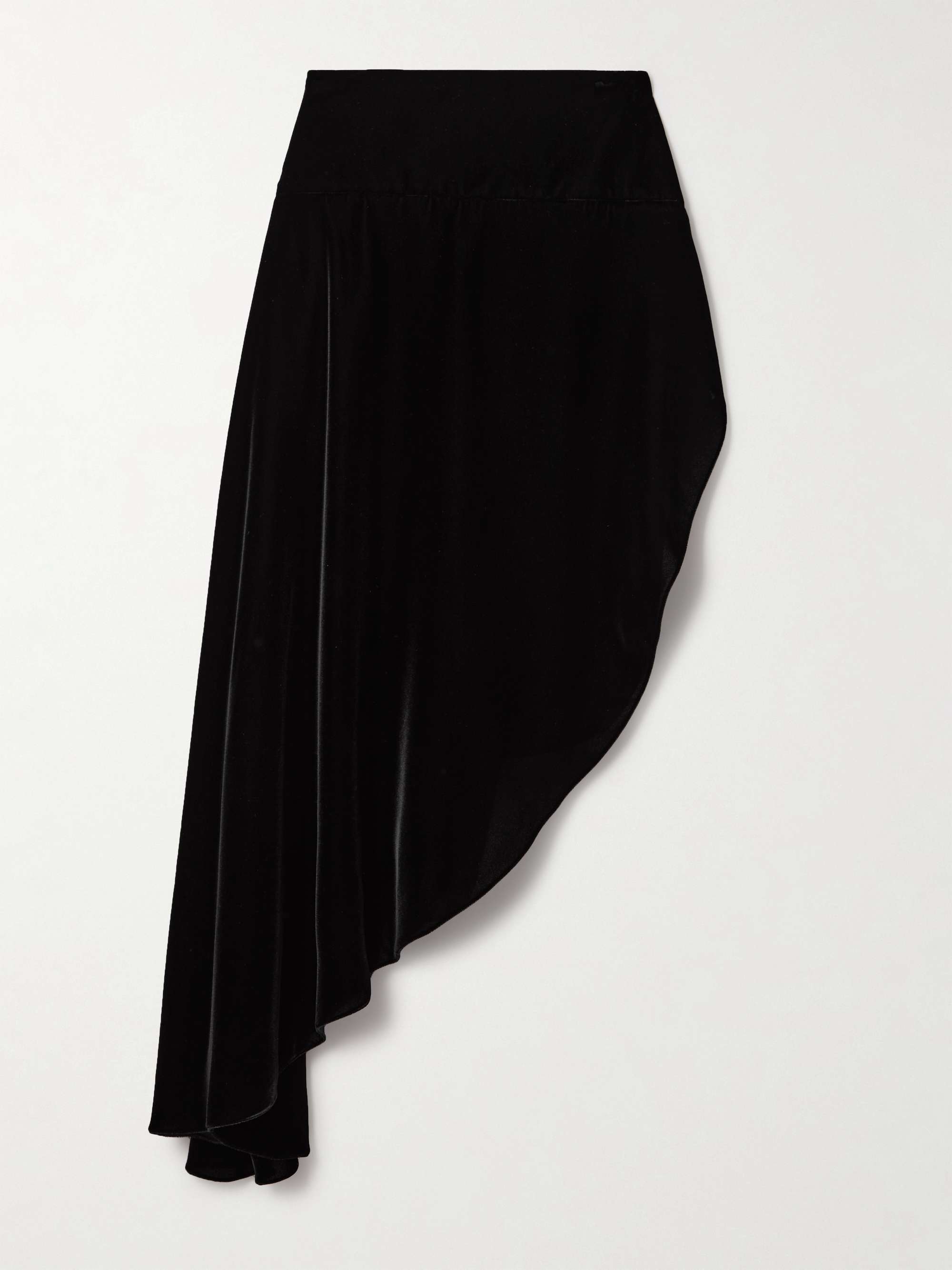 ALAÏA Asymmetric velvet skirt | NET-A-PORTER