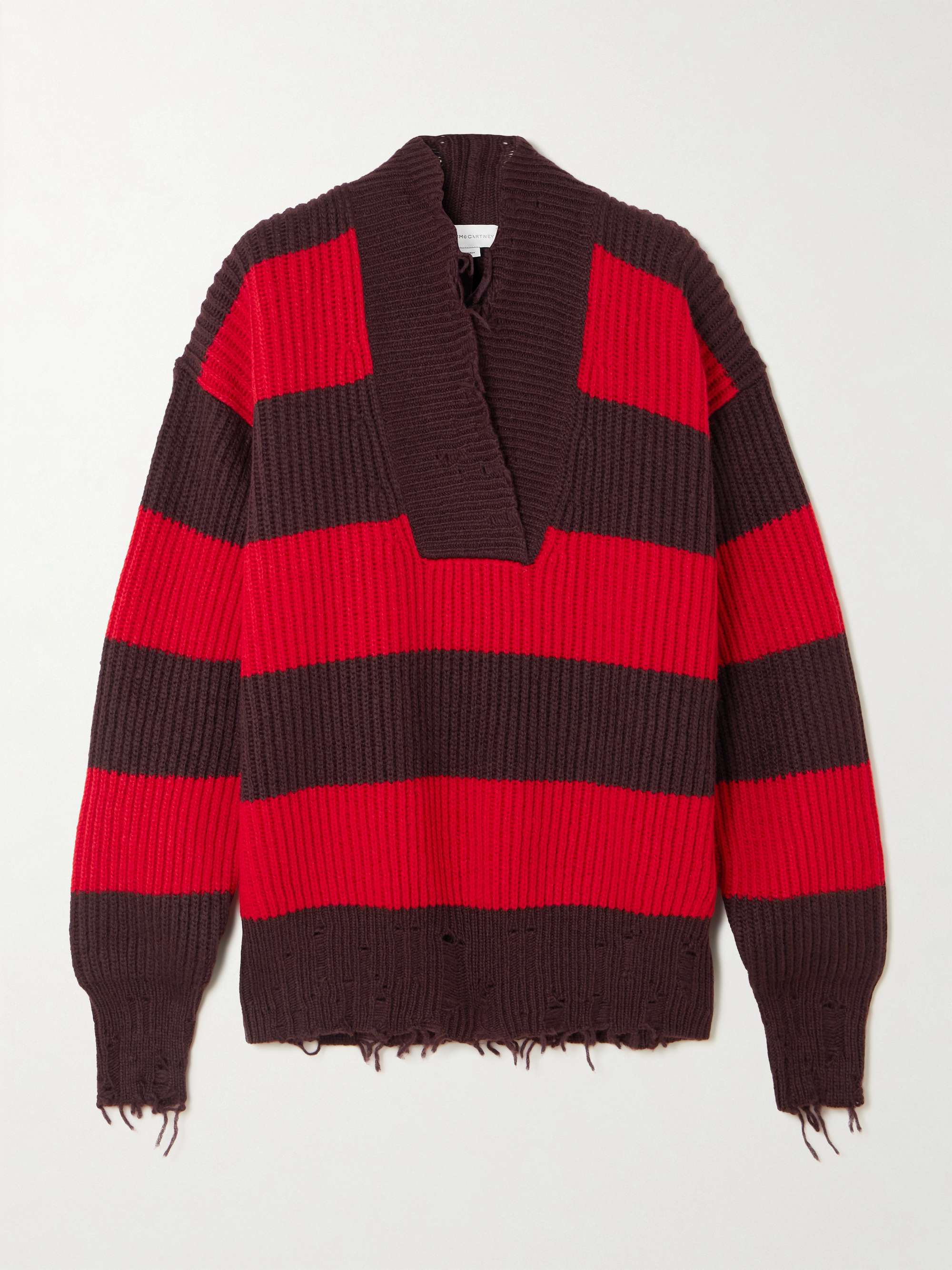 STELLA MCCARTNEY Oversized striped wool-blend sweater | NET-A-PORTER