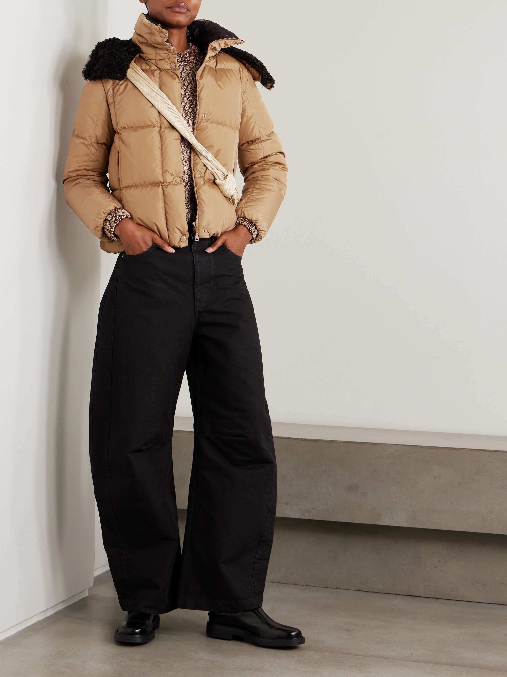 MONCLER Archivio DNA appliquéd wool sweater | NET-A-PORTER