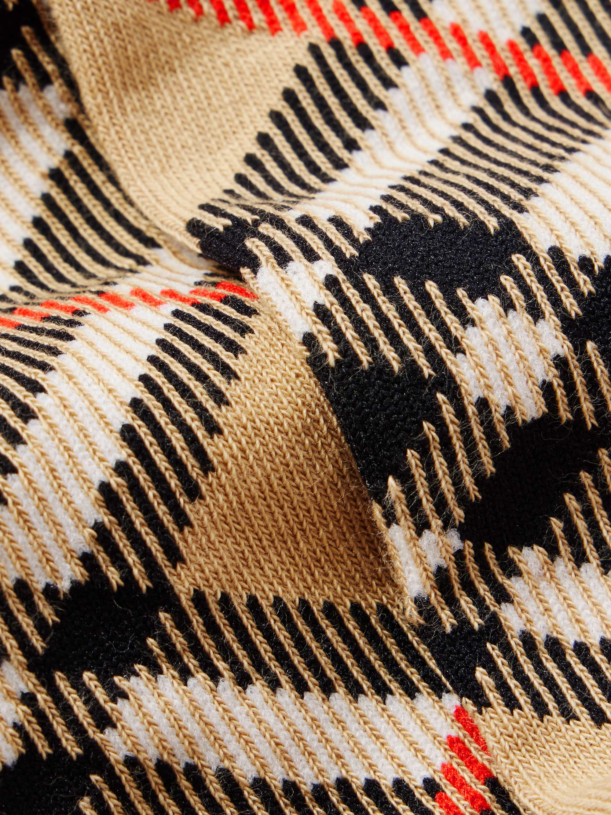 BURBERRY Checked cotton-blend socks | NET-A-PORTER