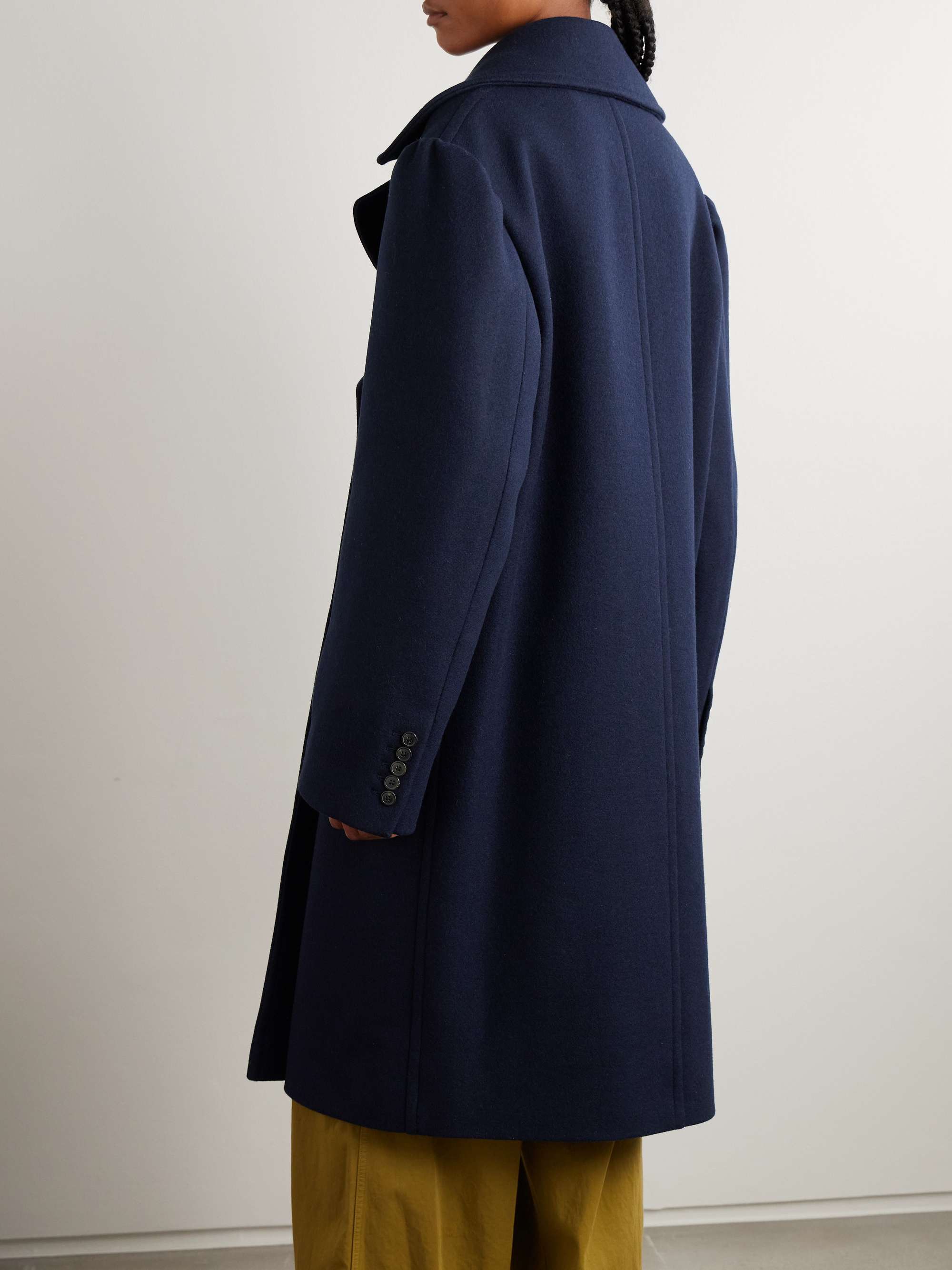 DRIES VAN NOTEN Oversized double-breasted wool-blend coat | NET-A