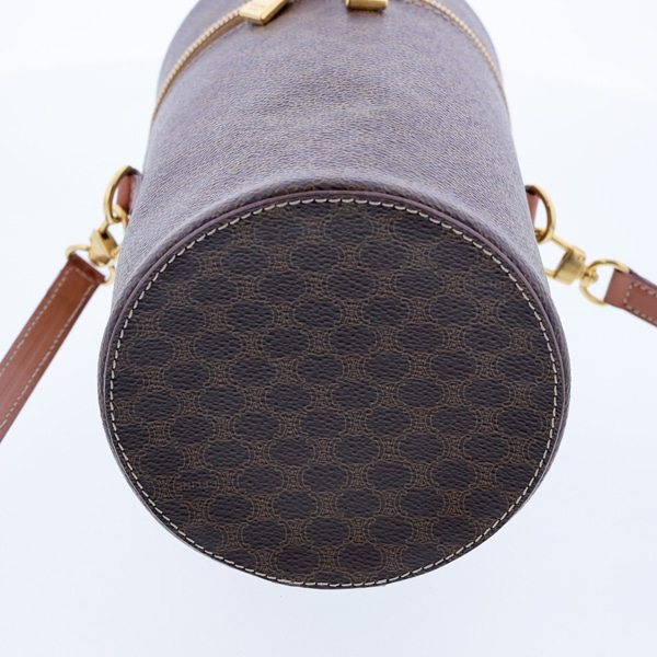 CELINE セリーヌ マカダム ショルダーバッグ 中古(ブラウン): VINTAGE