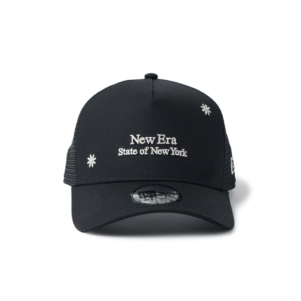 9FORTY A-Frame トラッカー Flower Embroidery ブラック | ニューエラ