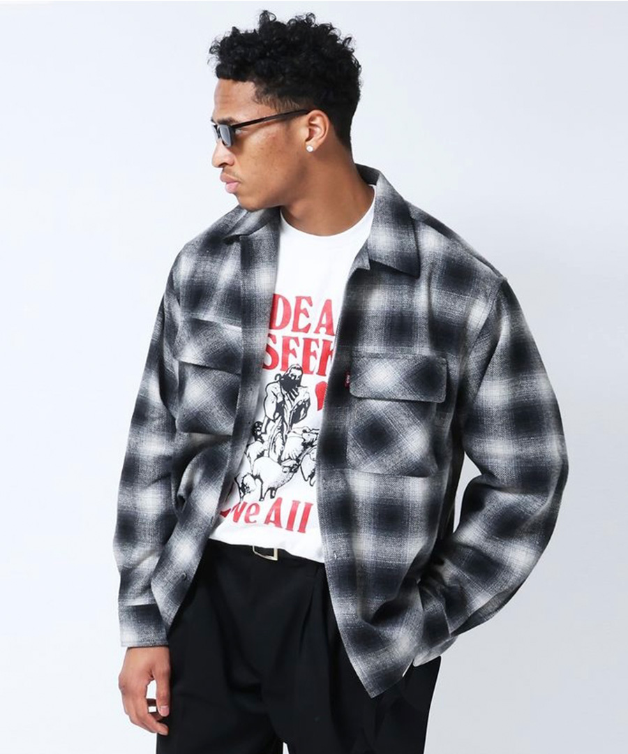 HIDEANDSEEK(ハイドアンドシーク) シャツ Wool Ombre Check L/S Shirt