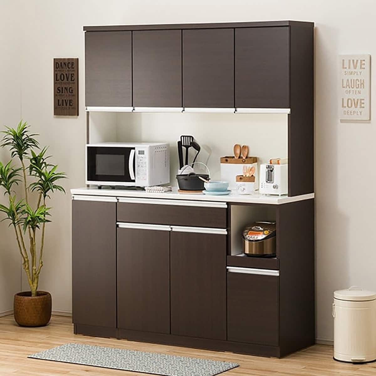 キッチンボード(レジューム 150TF-H DBR/150TH-R DBR) | ニトリネット