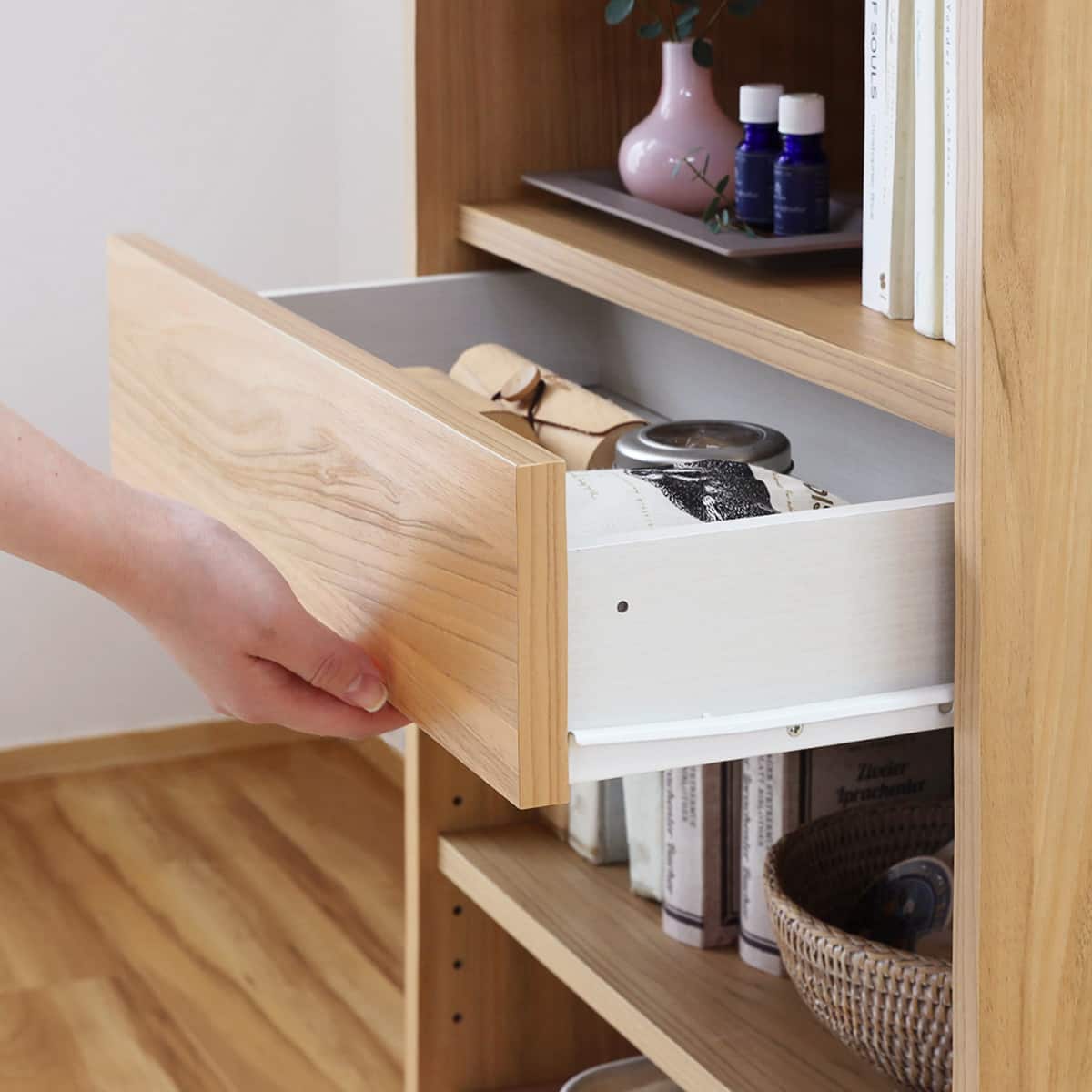 引き出し付きオープンラック (SO1 NA) | ニトリネット【公式】 家具