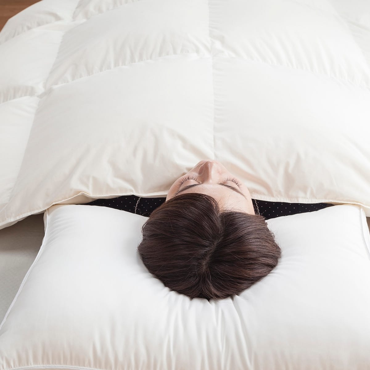 日本製】ホワイトダックダウン93% 羽毛布団(ムーンシャンテン ダブル