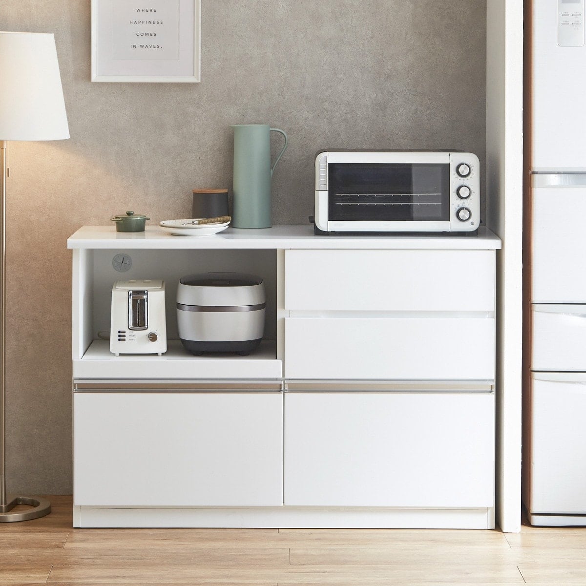 鏡面仕様カウンター（幅120cm WH） | ニトリネット【公式】 家具