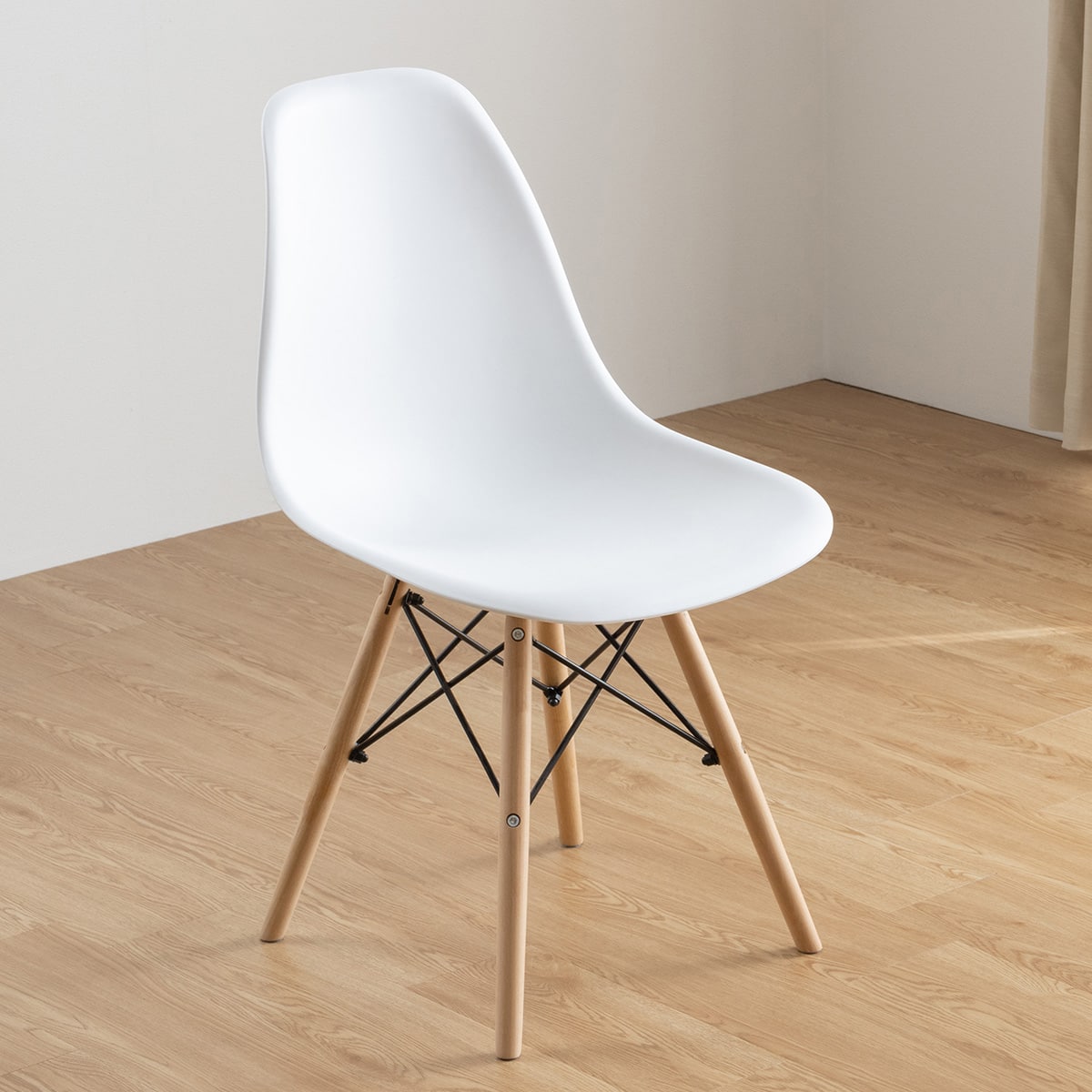北欧風シンプルシェル型チェア 2脚セット (PRT WH) | ニトリネット