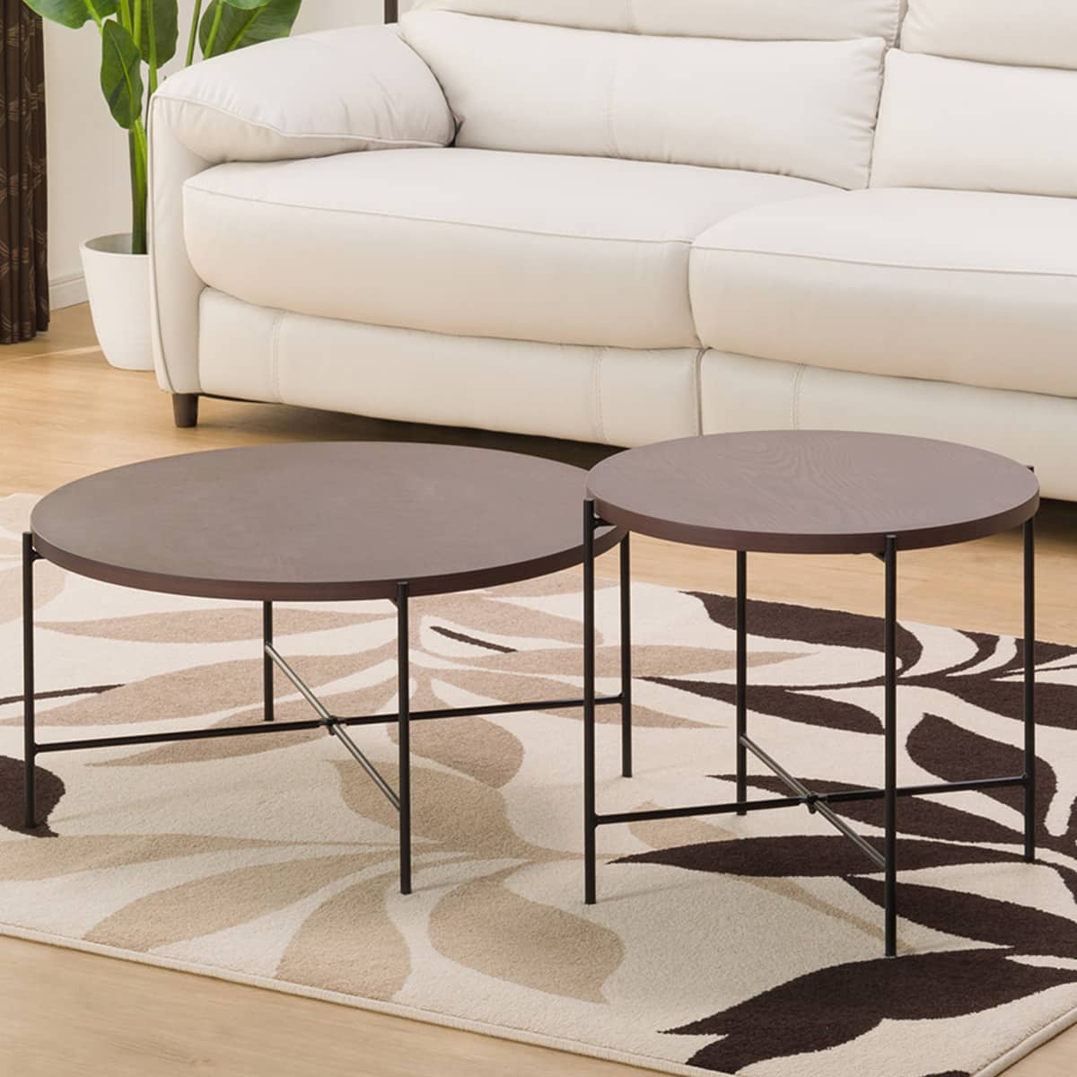 円形テーブルセット(ヴェルカー7050MBR) | ニトリネット【公式】 家具