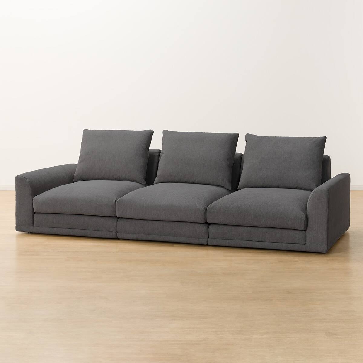 3人掛けローソファ 布張りタイプ (HM04 DGY) | ニトリネット【公式