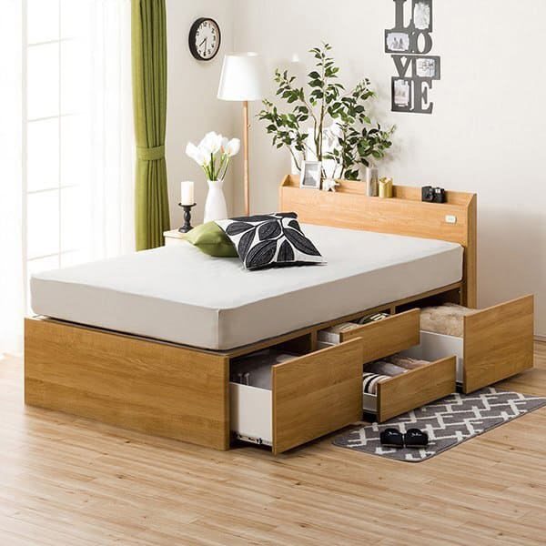 ニトリ セミダブルベッドフレーム(ジオ LBR チェスト40) - 通販 | 家具