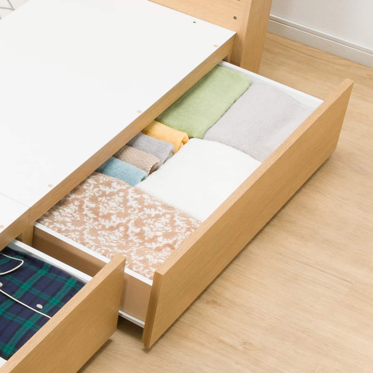 ダブルベッドフレーム (アザン3 浅型/LBR) | ニトリネット【公式