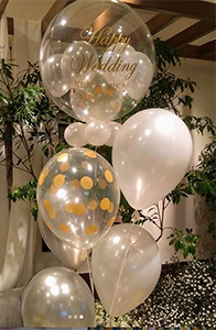 バルーン電報 ウェルカムバルーン】☆お名前入り ホワイトティアラ