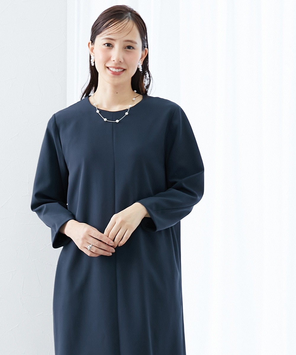 2WAYレースカフスワンピース（イージーケア・ストレッチ）＜大きい