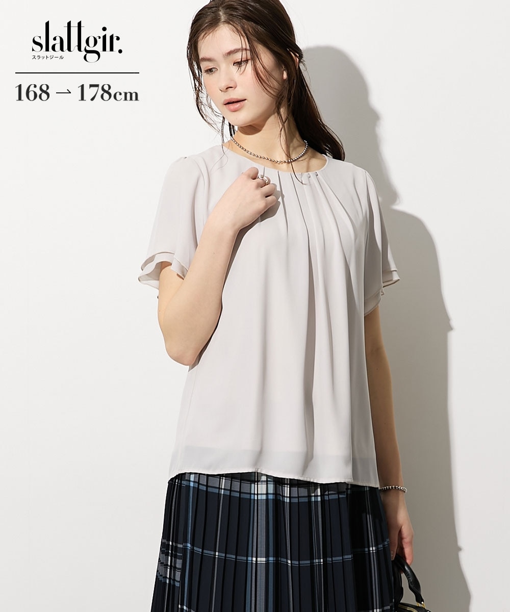 高身長 ジョーゼットフレアブラウス （トールサイズ） 通販【ニッセン】