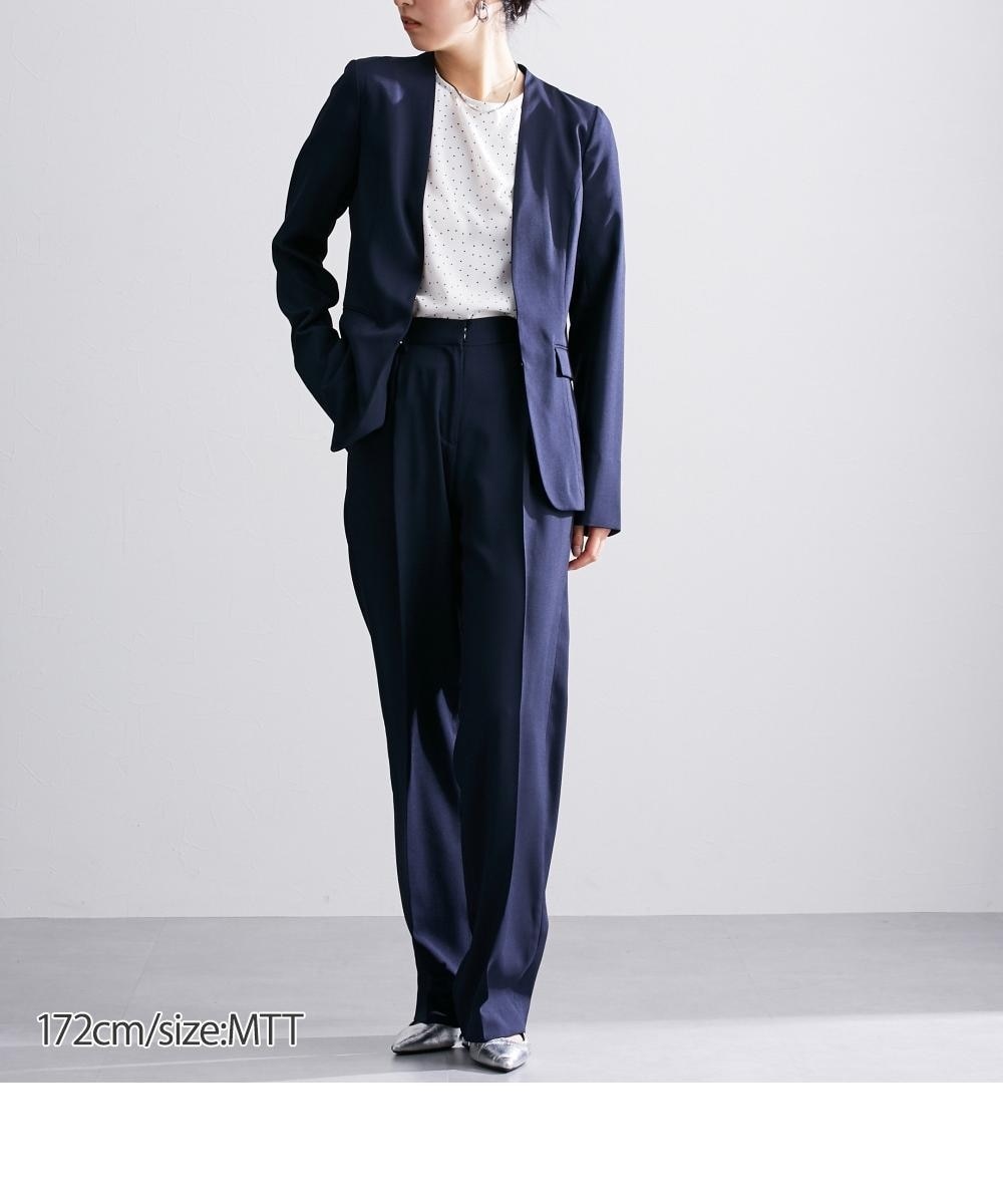 レディーススーツ】洗濯機で洗える セットアップ対応 高身長 タック