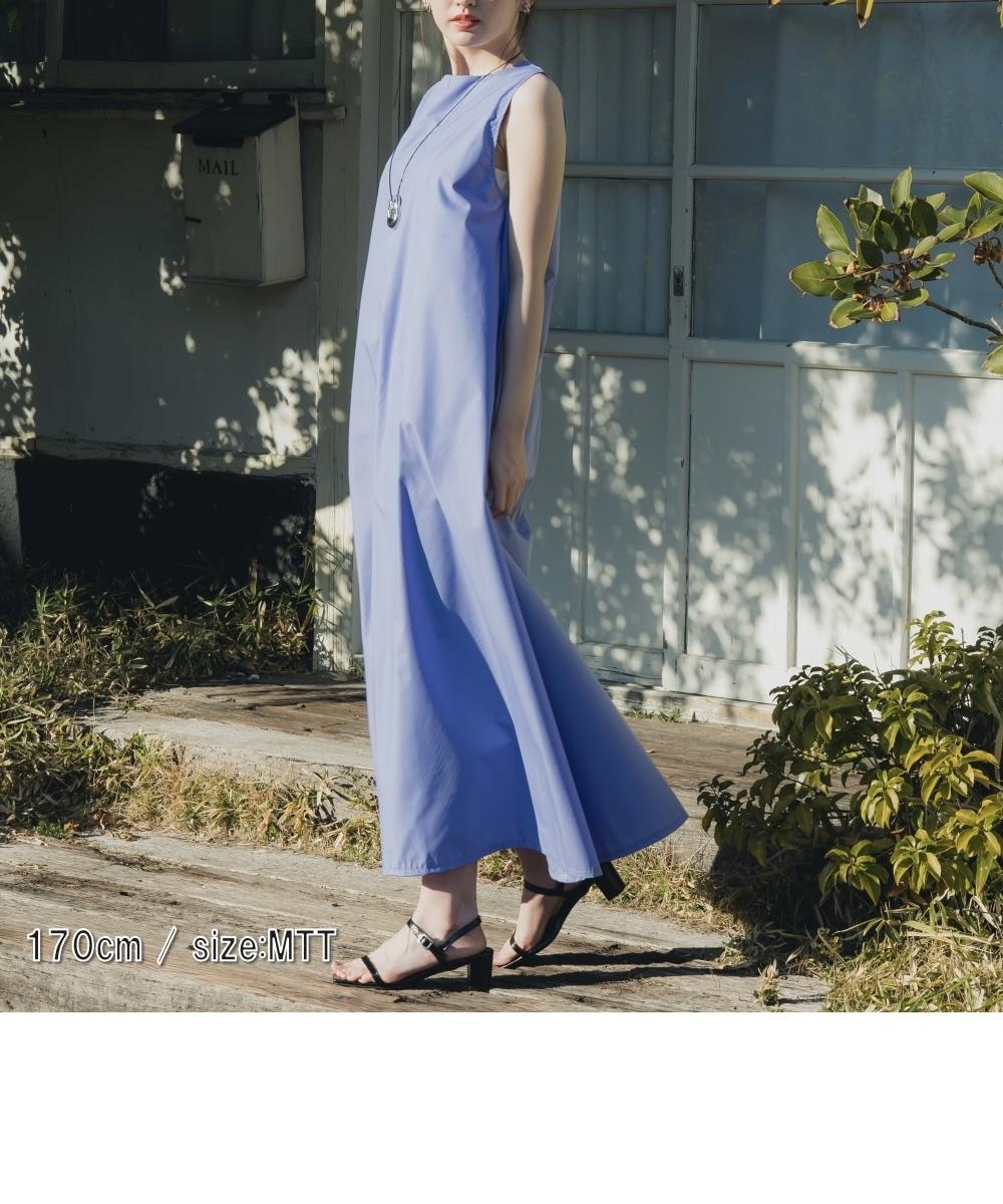 高身長 ノースリーブフレアマキシワンピース（トールサイズ）Essenave