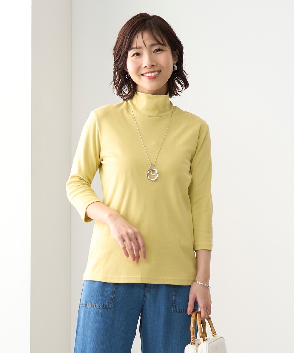 まるで木陰の7分袖ハイネックTシャツ 通販【ニッセン】