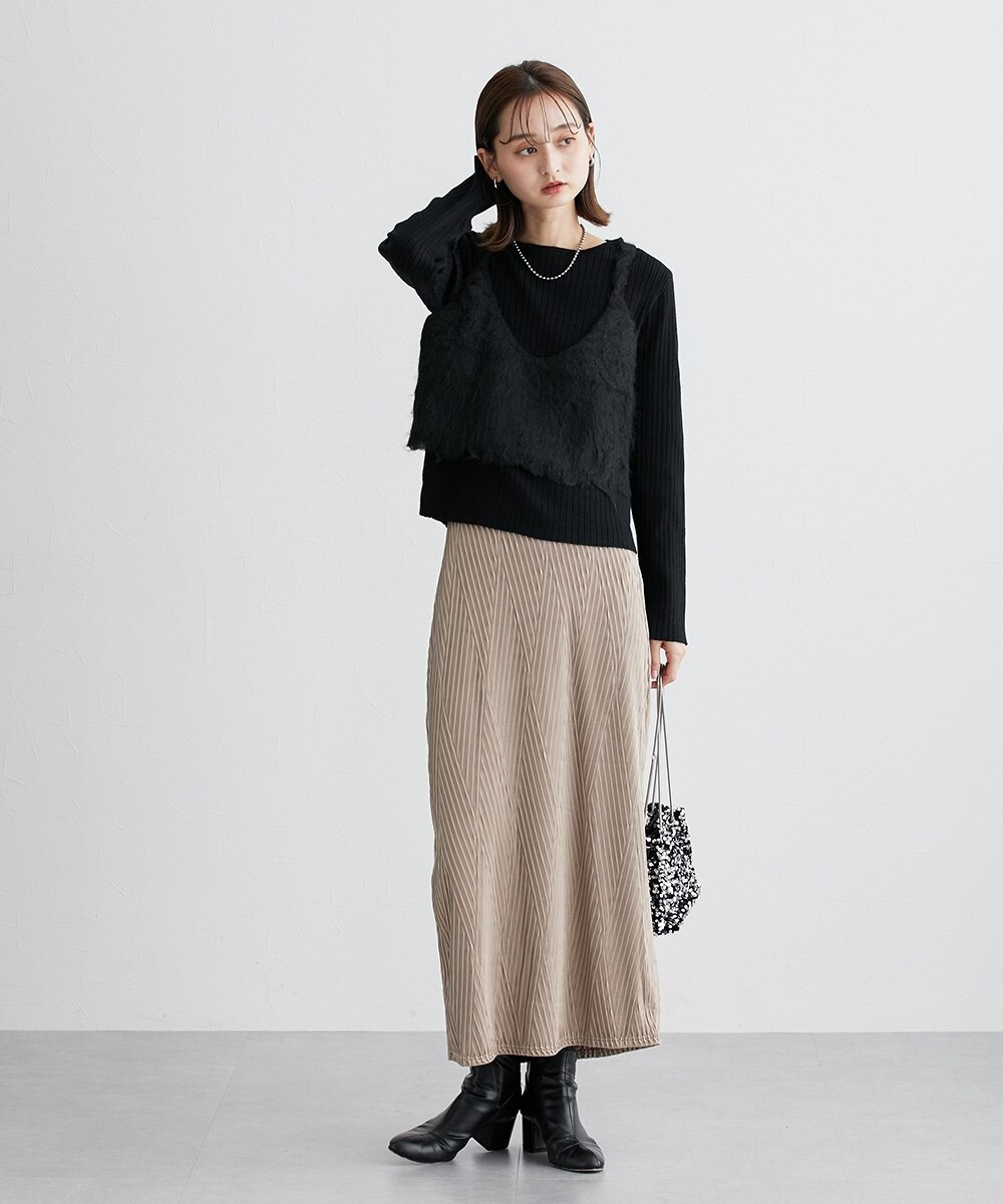 キャミドッキングリブニット 通販【ニッセン】