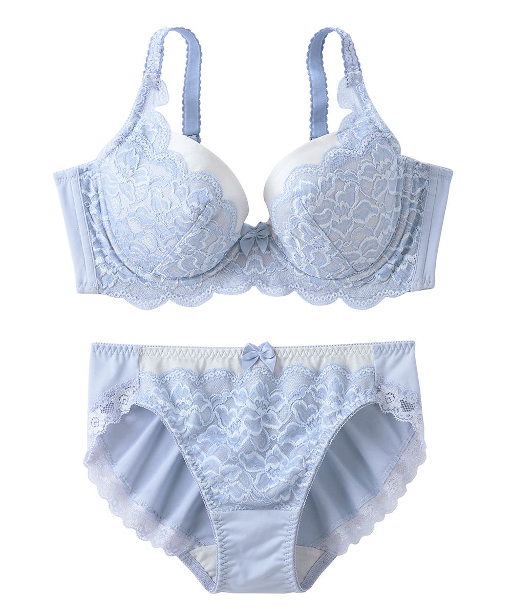 脇高編レースブラジャーショーツセット（トリンプ） 通販【ニッセン】