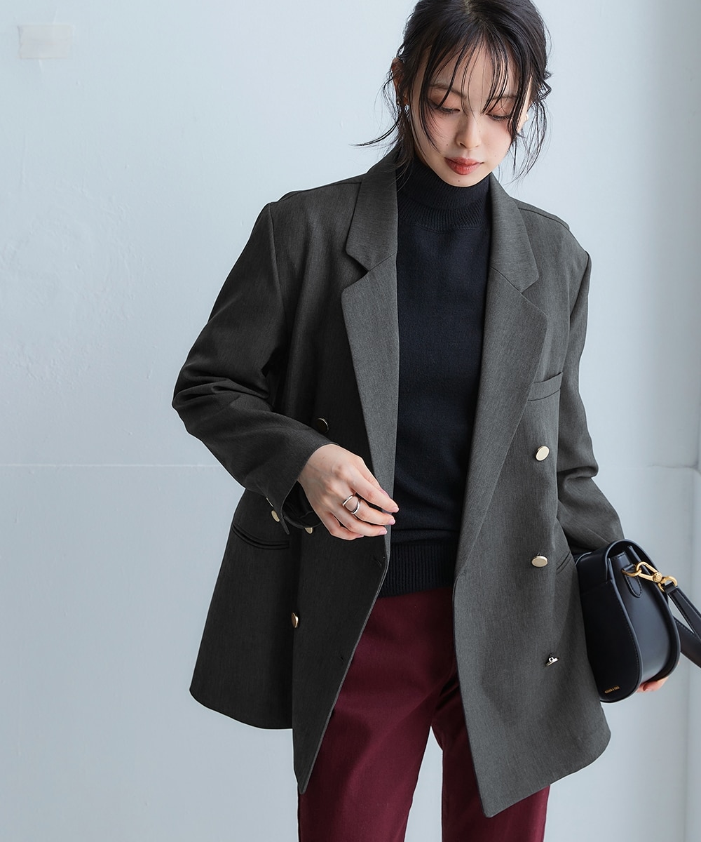 オーバーサイズダブルテーラードジャケット＜大きいサイズ有＞ 通販