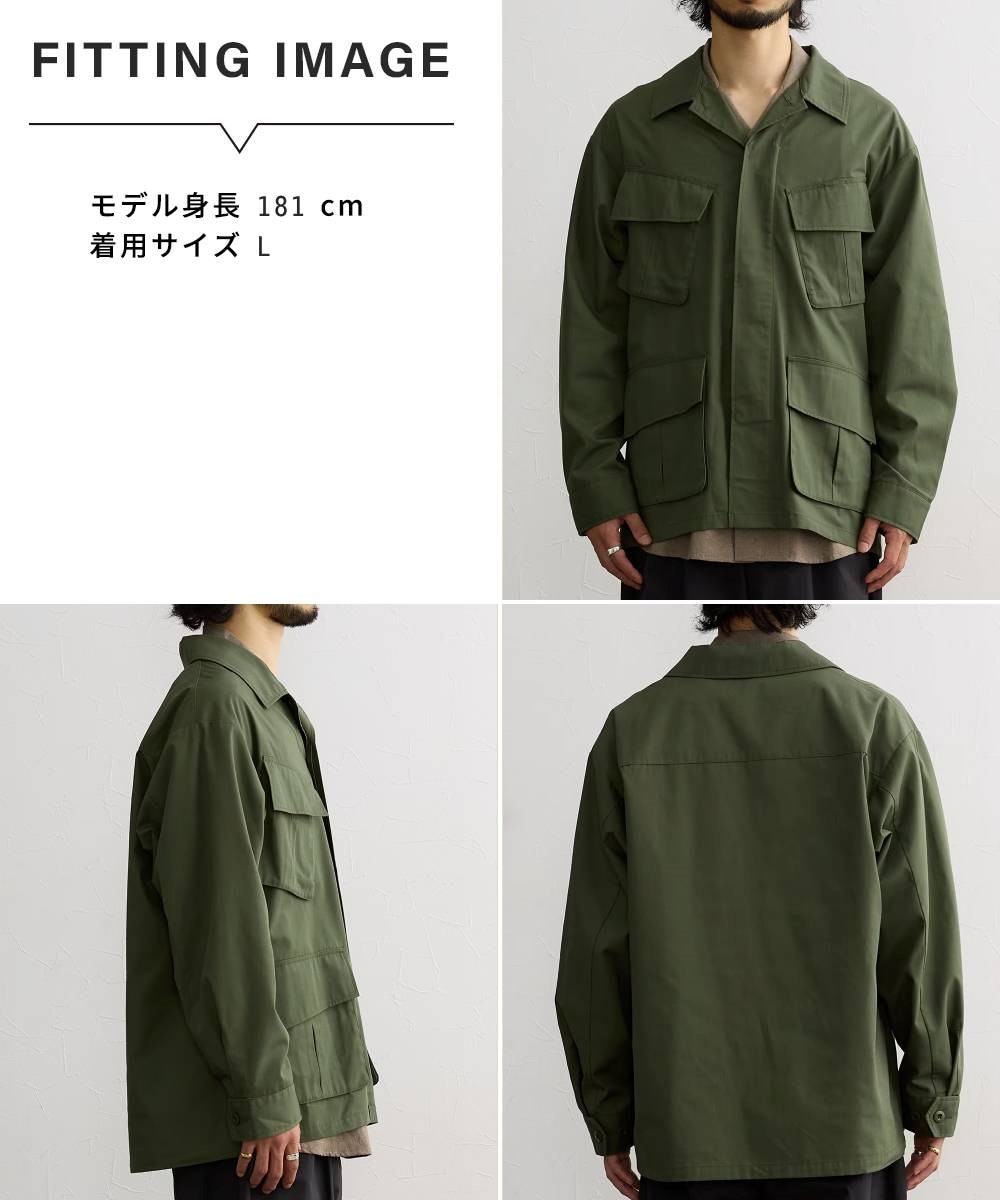 オーバーサイズミリタリーシャツジャケット （はっ水） 通販【ニッセン】