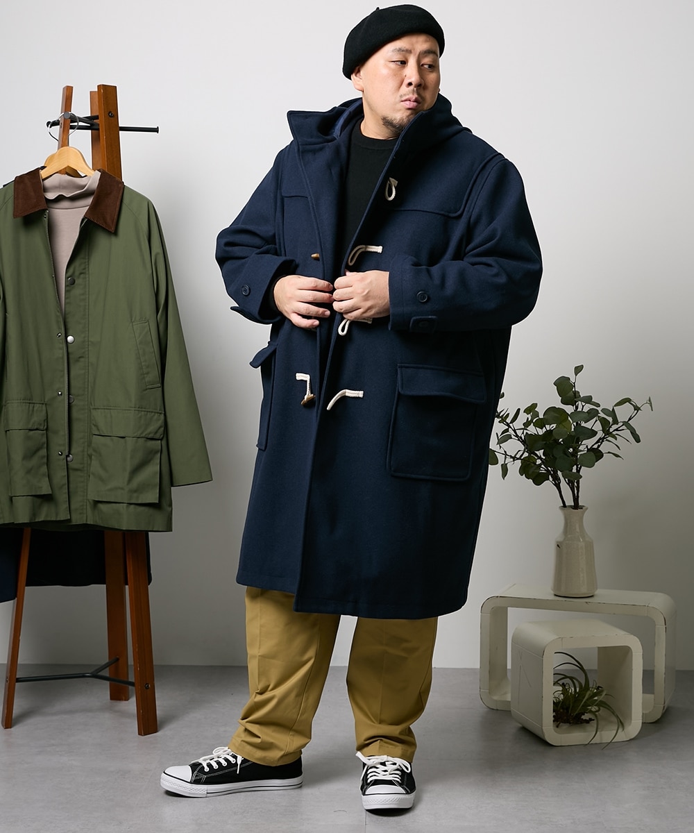 フェイクウールオーバーサイズダッフルコート【大きいサイズ】 通販