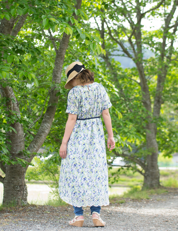 有料パターン】ドルマン異素材ワンピース