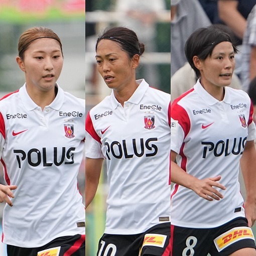 浦和レディースが擁する“変幻自在の三銃士”、安藤梢、塩越柚歩、猶本光