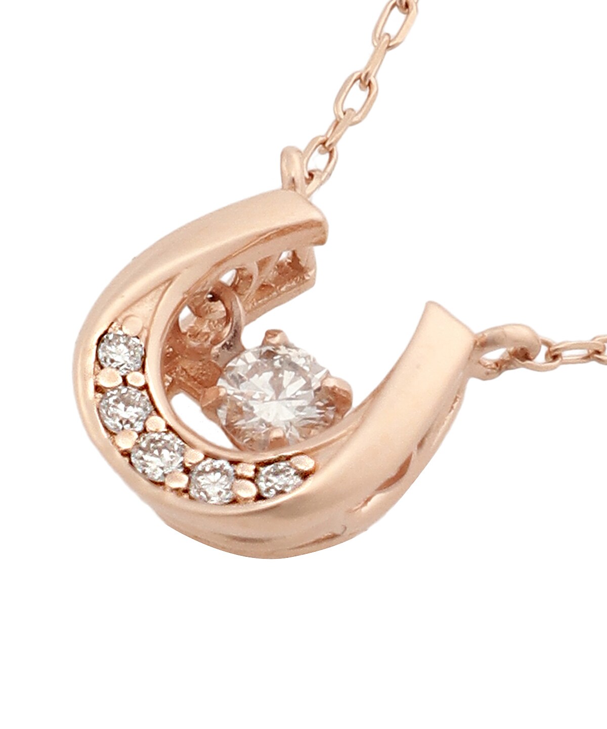 K10 PG 馬蹄スウィングルネックレス(40cm K10 PG): Samantha