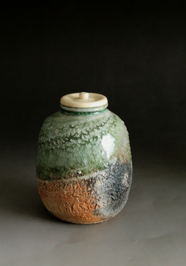 新歓嗣作 伊賀茶入 茶道具 茶器 Antique Sam's Collection