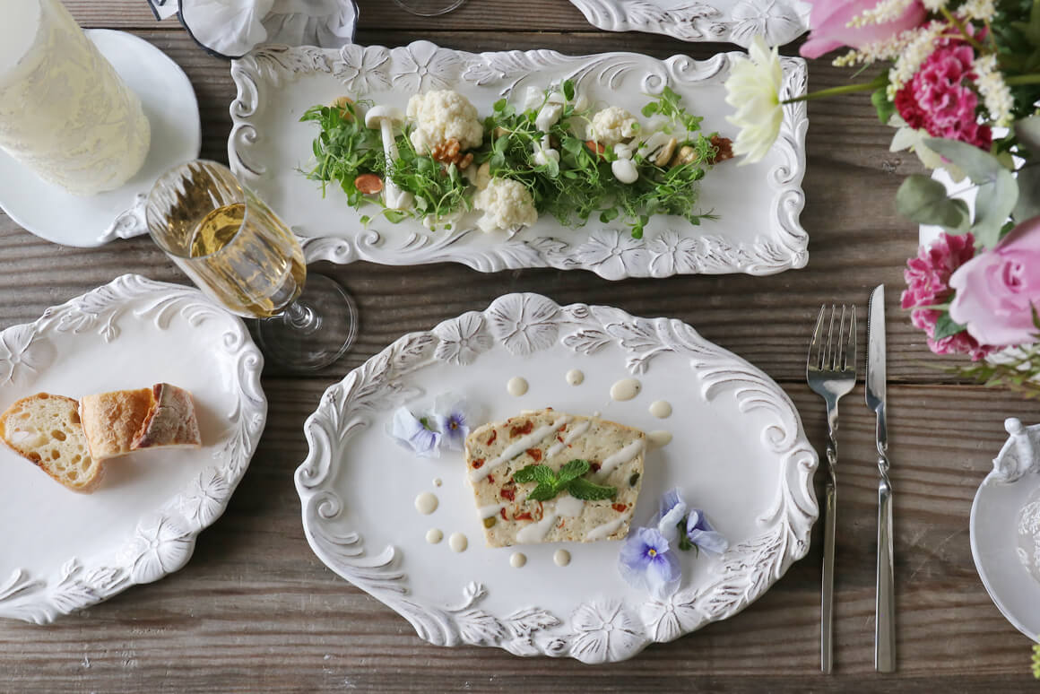 ELIOS MYFLOWER エリオス マイフラワー オーバルプレートMホワイト