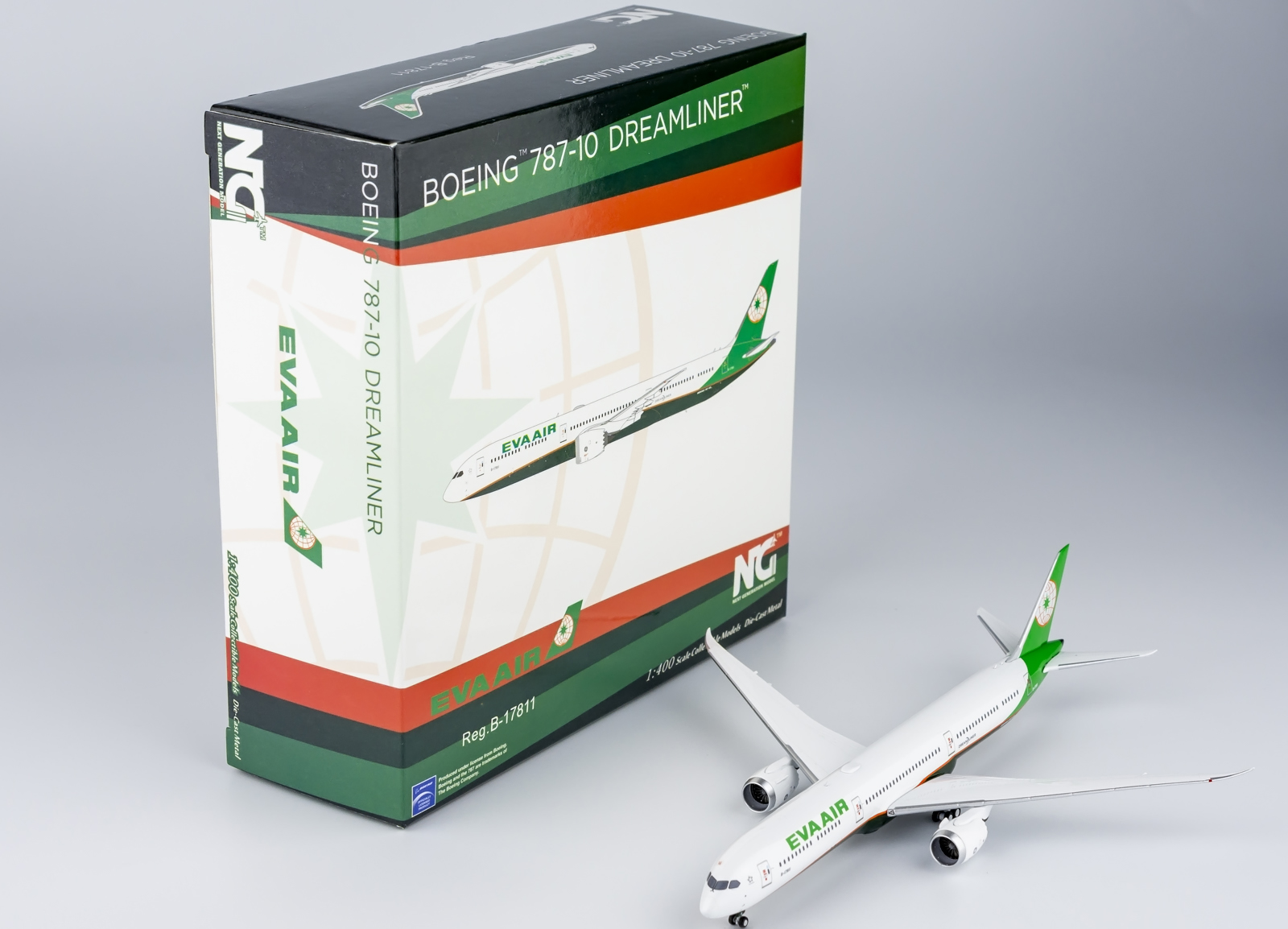 ScaleModelStore.com :: NG Models 1:400 - 56020 - EVA Air Boeing 787-10