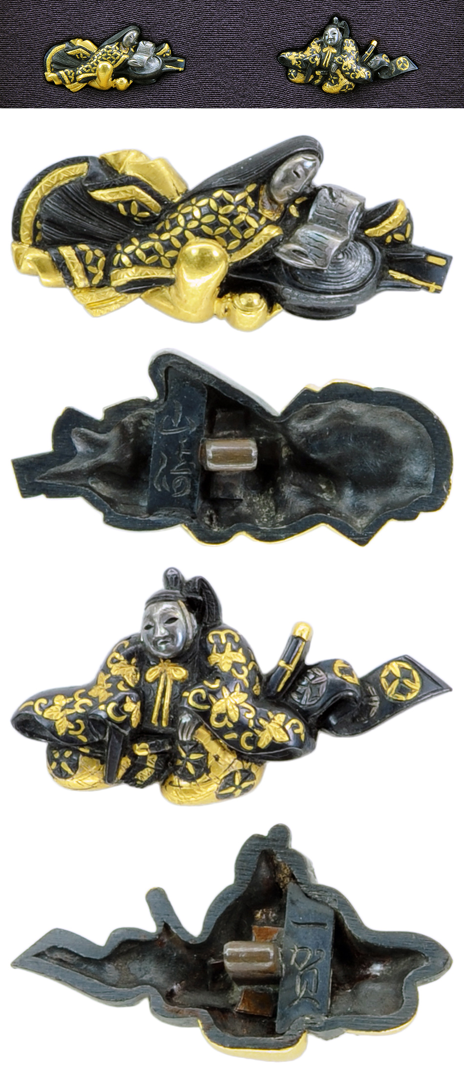 目貫 山崎一賀 草子洗小町図目貫(ME-040915)｜刀・日本刀の販売なら