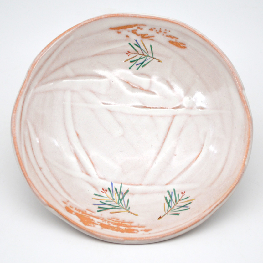 茶道具 菓子器（かしき） 銘々皿 灰釉 若松 1枚 中村 秋峰 | 千年の