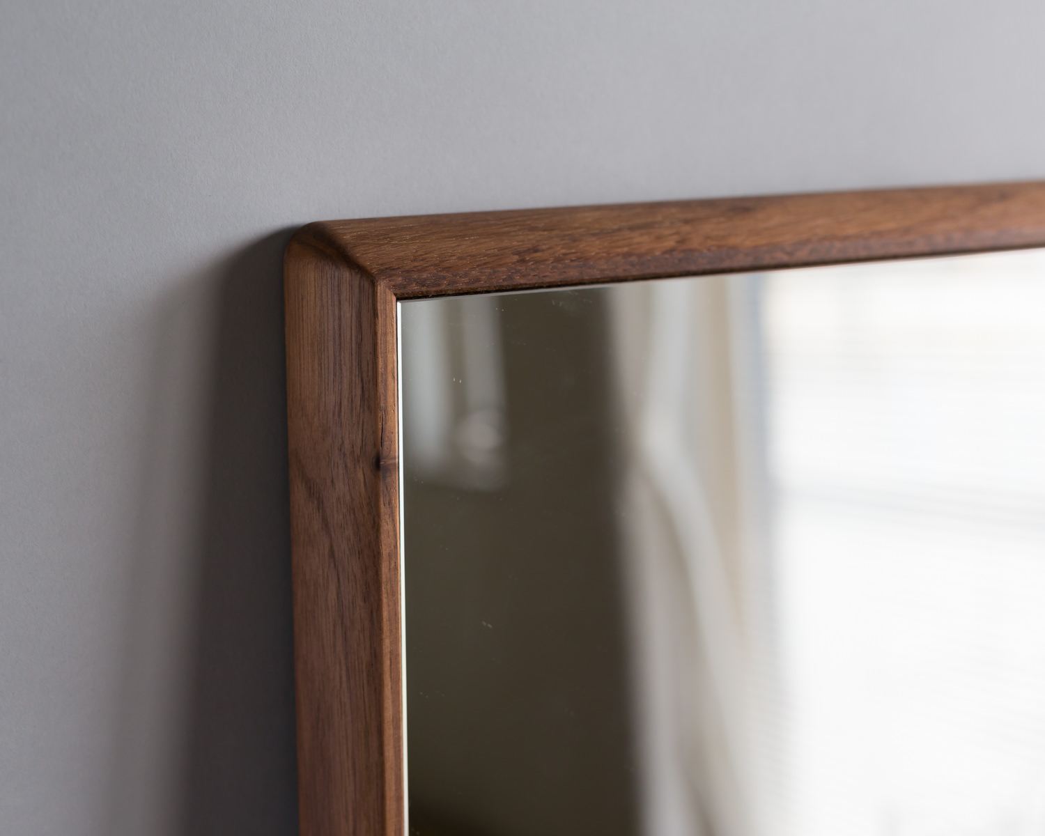 SENNOKI ステラ 全身鏡 姿見 壁掛けミラー 天然木 ウォールナット 48