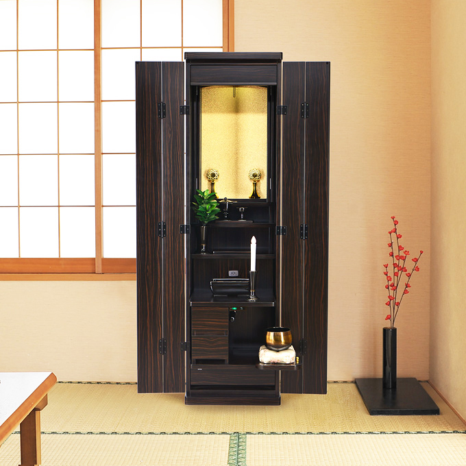 家具調仏壇 イクシア 黒檀調 電動 | 創価学会仏壇＆仏具専門店 SGI仏壇