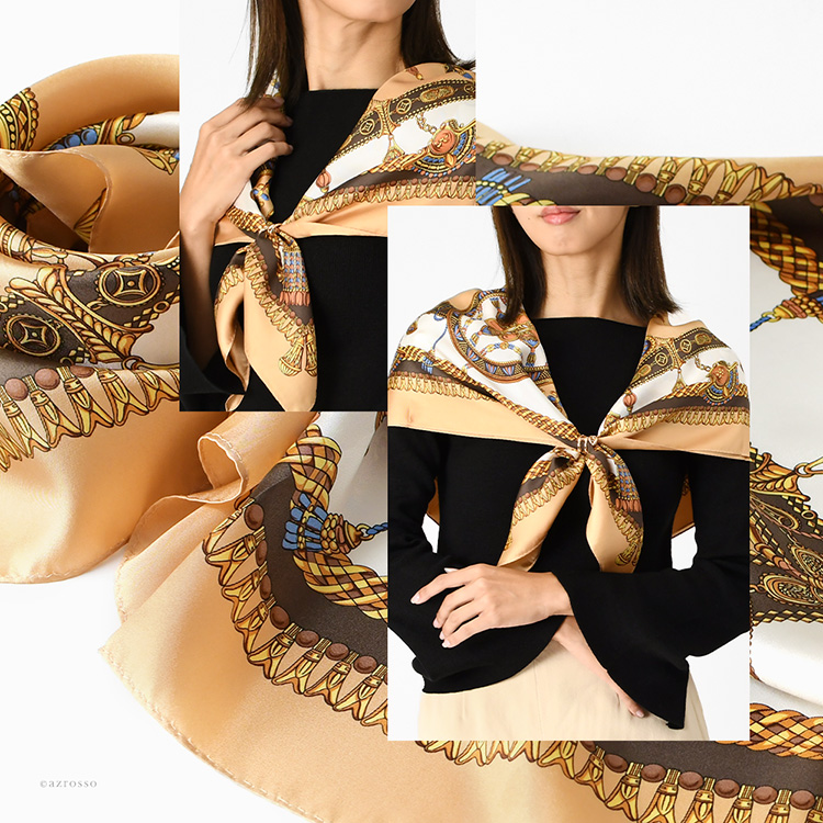 シルクスカーフ ブランド 日本製 横浜スカーフ 国産 レディース