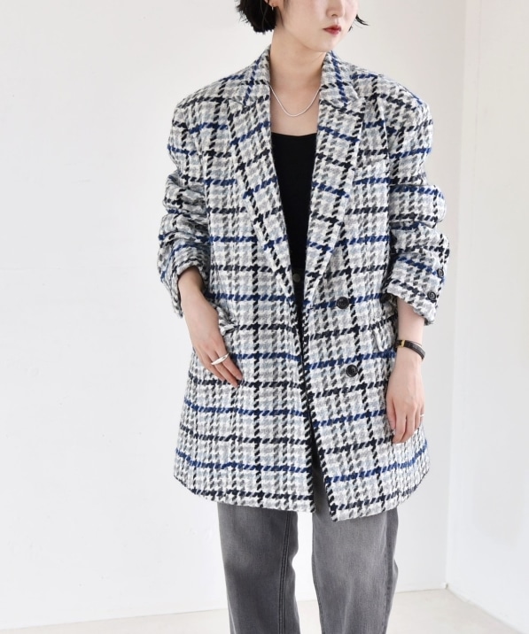 quaranciel: ツイード オーバー テーラード ジャケット｜ SHIPS 公式サイト