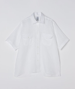 SHIPS any: ピュアリネン キャンプポケット ハーフスリーブ オープン