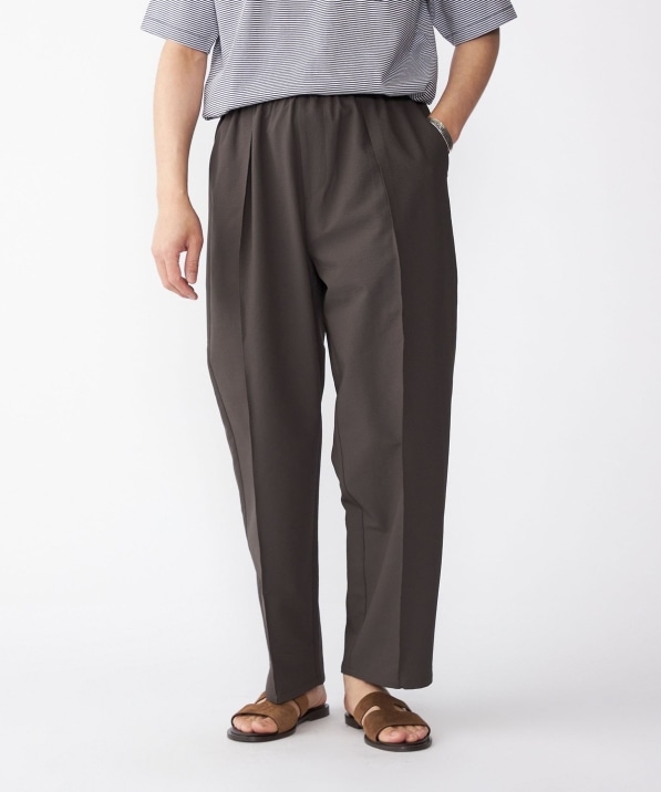 SHIPS: COOLMAX(R) シアサッカー ピンタック ワイド パンツ｜ SHIPS