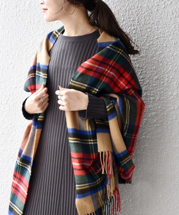 SHIPS別注】JOHNSTONS:カシミヤチェックストール｜ SHIPS 公式サイト