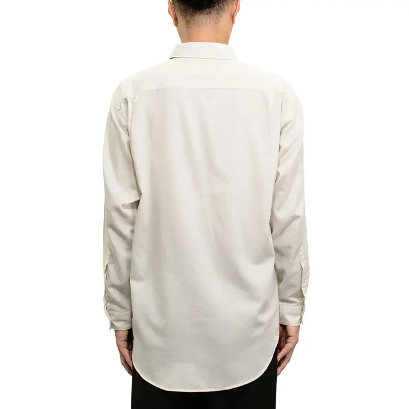 シャツ カジュアルシャツ ホワイト 白 きなり 無地 メンズ レーヨン