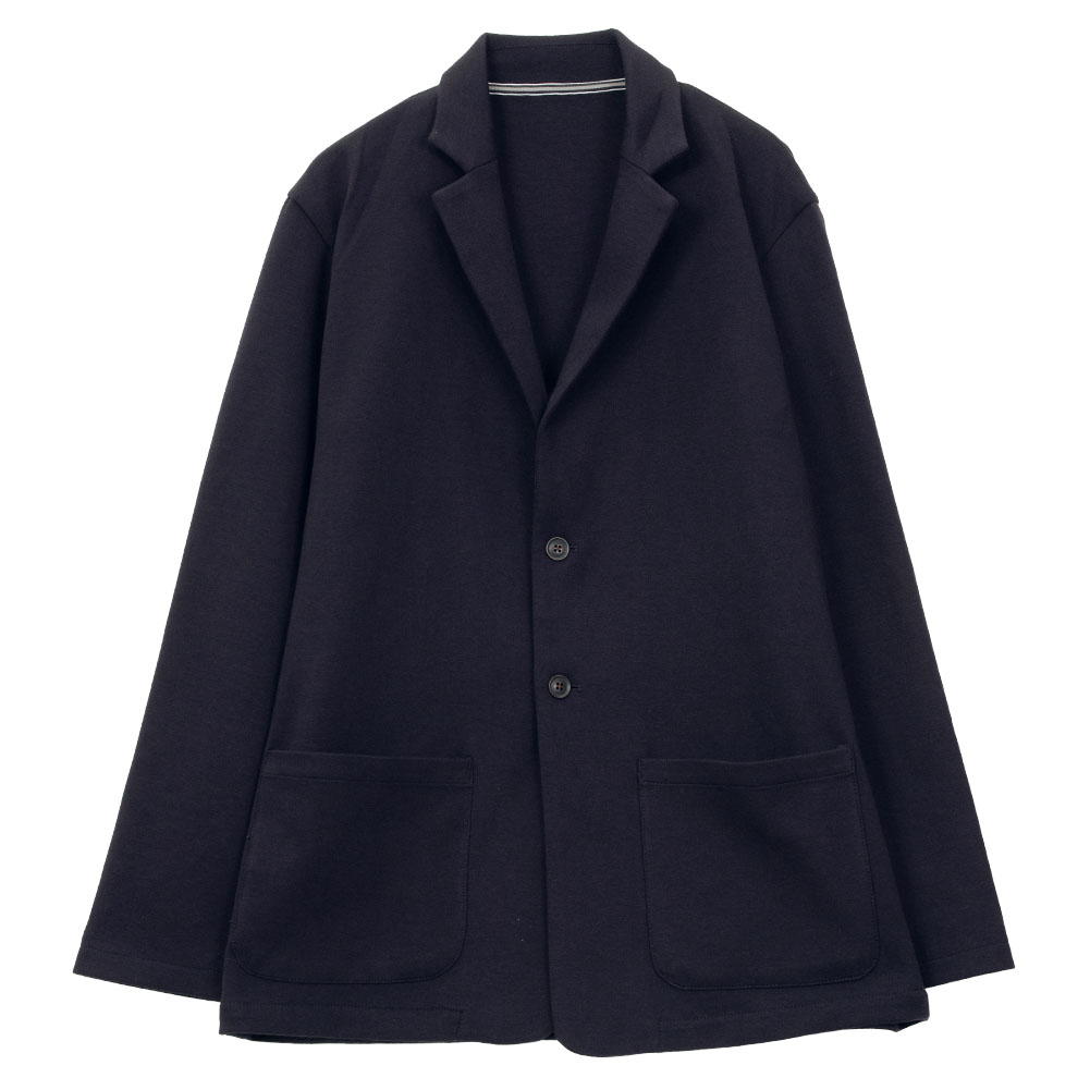 ニットジャケット 長袖 ウール100% 全2色 ネイビー 紺色 グレー