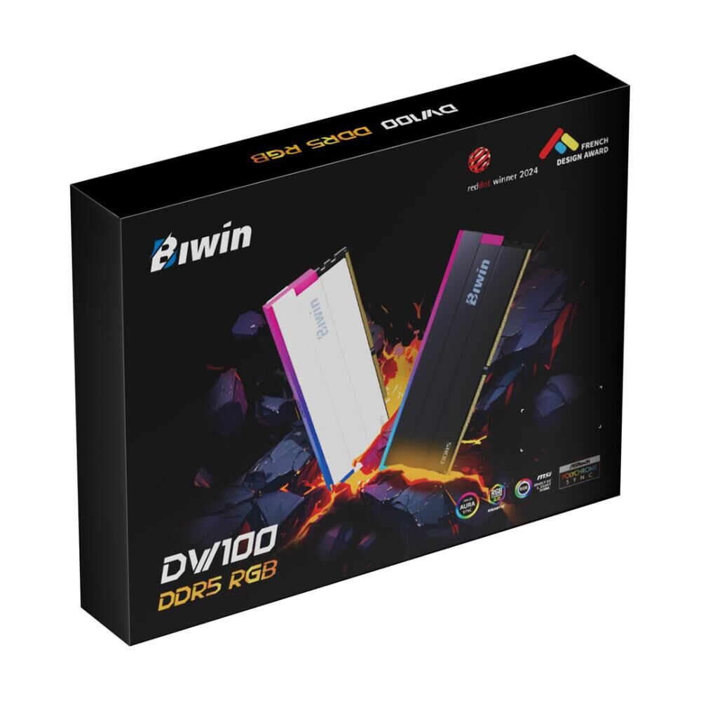 Biwin DW100 32GB (2x16GB) 6000MHz CL30 RGB LED Whi