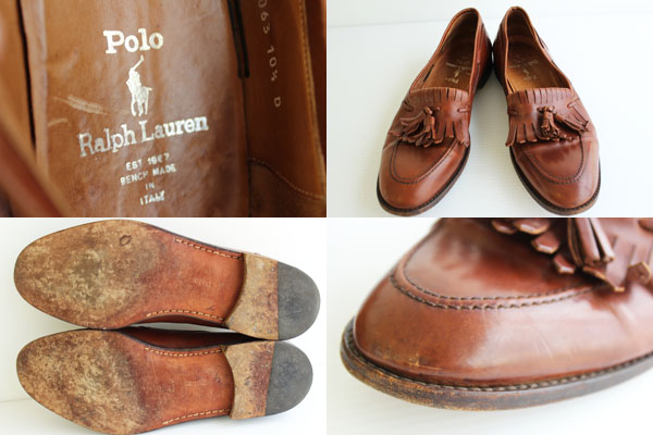 イタリア製 ポロ ラルフローレン タッセルローファー レザーシューズ
