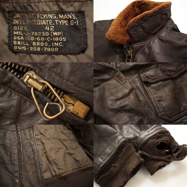 60s 米軍 U.S.NAVY G-1 フライト レザージャケット 42 - Sixpacjoe Web