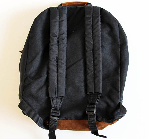 90s USA製 EASTPAKイーストパック ボトムレザー リュックサック 黒