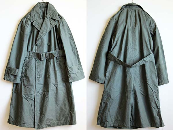 60s 米軍 ARMY トレンチコート グリーン 36S☆レインコート